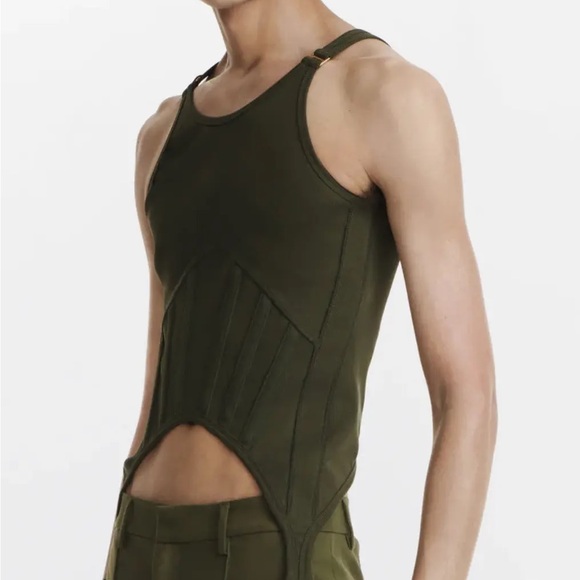 Unisex Dion Lee Navy Corset-Style Tank Top - Picture 15 of 15